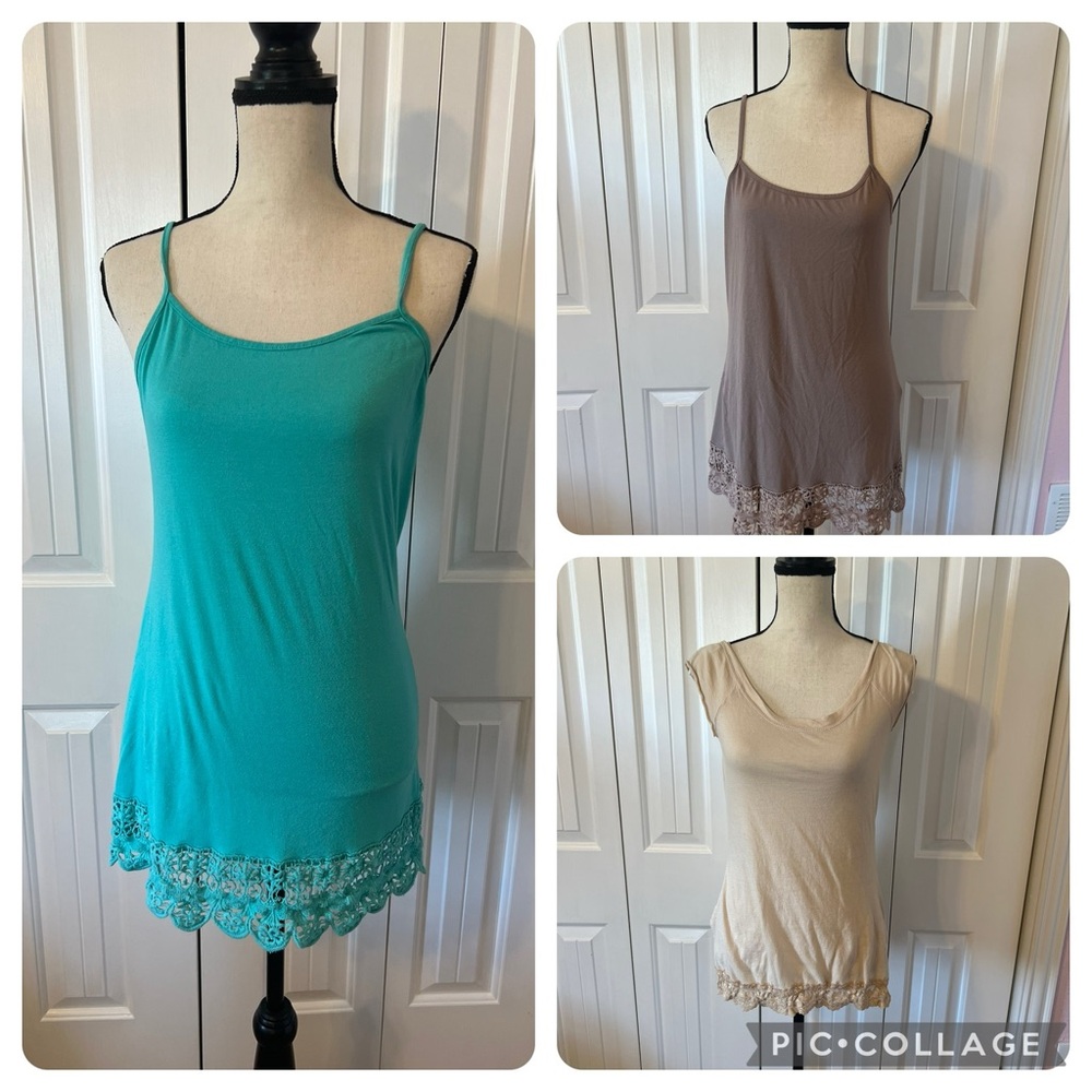 Set of Three Layering Tanks - size Large
